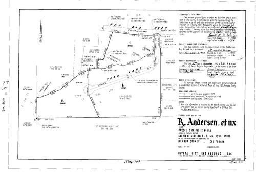Click to see Parcel Map Book 18, pg. 162 (1992) of Nevada County Recorders Parcel Maps Book 18