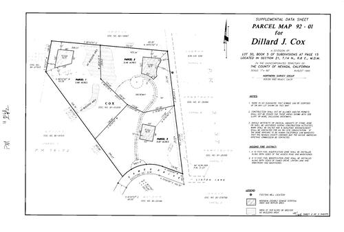 Click to see Parcel Map Book 18, pg. 168 (1993) of Nevada County Recorders Parcel Maps Book 18
