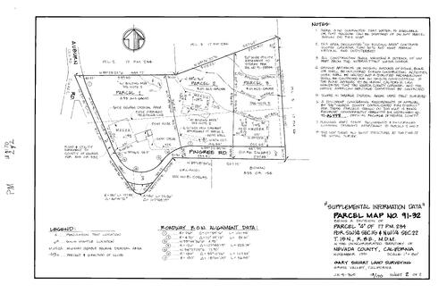 Click to see Parcel Map Book 18, pg. 170 (1993) of Nevada County Recorders Parcel Maps Book 18