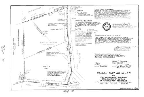 Click to see Parcel Map Book 18, pg. 171 (1993) of Nevada County Recorders Parcel Maps Book 18