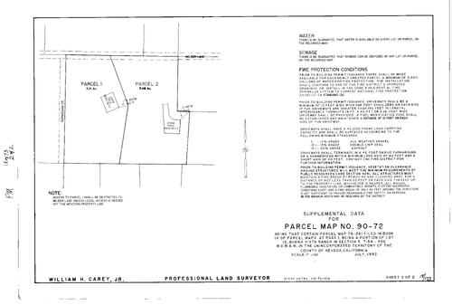 Click to see Parcel Map Book 18, pg. 173 (1993) of Nevada County Recorders Parcel Maps Book 18