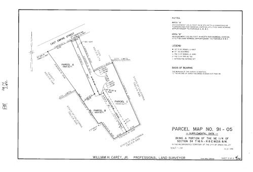 Click to see Parcel Map Book 18, pg. 174 (1993) of Nevada County Recorders Parcel Maps Book 18