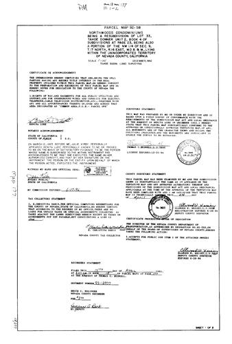 Click to see Parcel Map Book 18, pg. 177 (1993) of Nevada County Recorders Parcel Maps Book 18
