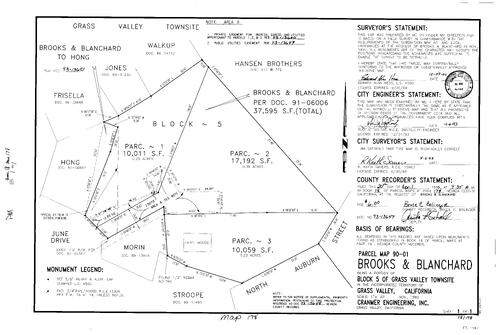 Click to see Parcel Map Book 18, pg. 178 (1993) of Nevada County Recorders Parcel Maps Book 18
