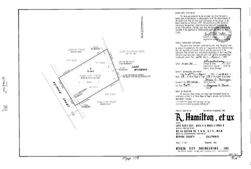 Click to see Parcel Map Book 18, pg. 179 (1993) of Nevada County Recorders Parcel Maps Book 18