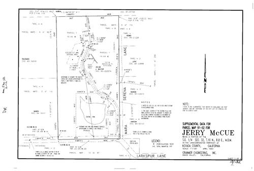 Click to see Parcel Map Book 18, pg. 182 (1993) of Nevada County Recorders Parcel Maps Book 18