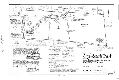 Click to see Parcel Map Book 18, pg. 186 (1993) of Nevada County Recorders Parcel Maps Book 18