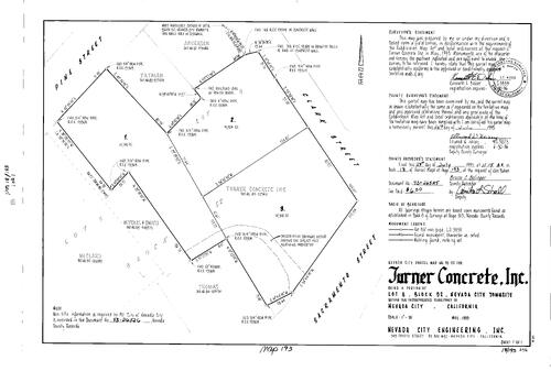 Click to see Parcel Map Book 18, pg. 193 (1993) of Nevada County Recorders Parcel Maps Book 18