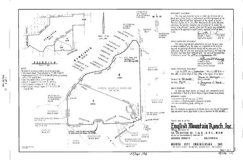 Click to see Parcel Map Book 18, pg. 196 (1993) of Nevada County Recorders Parcel Maps Book 18
