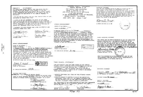 Click to see Parcel Map Book 18, pg. 197 (1993) of Nevada County Recorders Parcel Maps Book 18
