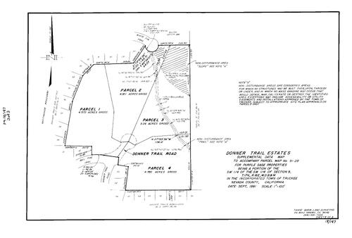Click to see Parcel Map Book 18, pg. 197 (1993) of Nevada County Recorders Parcel Maps Book 18