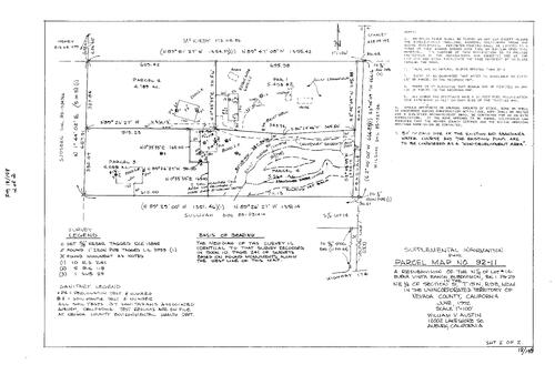 Click to see Parcel Map Book 18, pg. 198 (1993) of Nevada County Recorders Parcel Maps Book 18