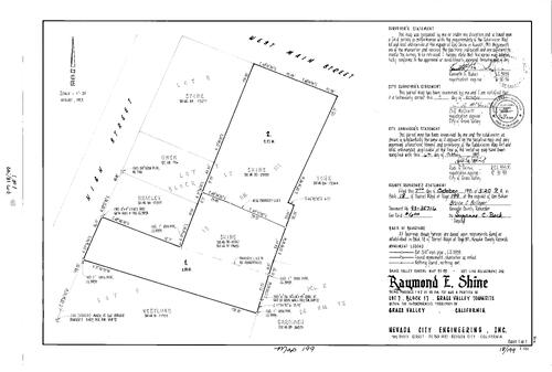 Click to see Parcel Map Book 18, pg. 199 (1993) of Nevada County Recorders Parcel Maps Book 18