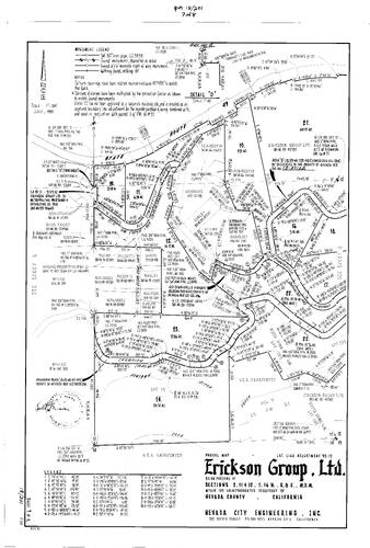 Click to see Parcel Map Book 18, pg. 201 (1993) of Nevada County Recorders Parcel Maps Book 18