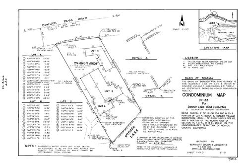 Click to see Parcel Map Book 18, pg. 202 (1993) of Nevada County Recorders Parcel Maps Book 18