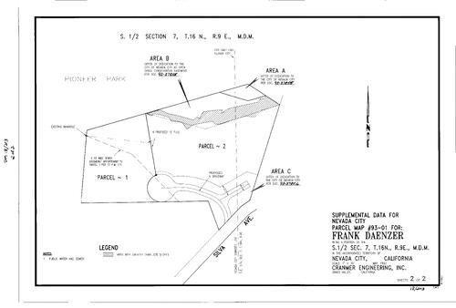 Click to see Parcel Map Book 18, pg. 203 (1993) of Nevada County Recorders Parcel Maps Book 18