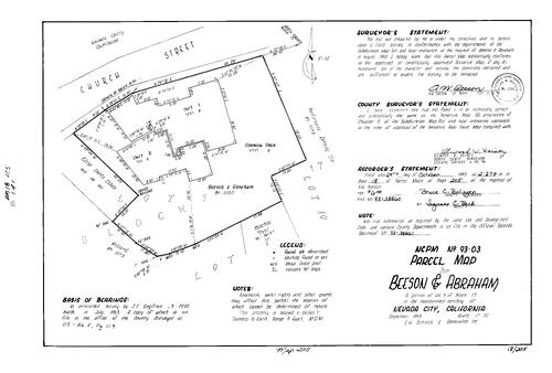 Click to see Parcel Map Book 18, pg. 205 (1993) of Nevada County Recorders Parcel Maps Book 18