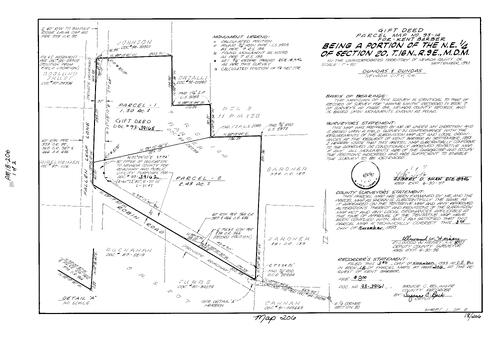 Click to see Parcel Map Book 18, pg. 206 (1993) of Nevada County Recorders Parcel Maps Book 18