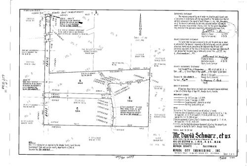 Click to see Parcel Map Book 18, pg. 209 (1993) of Nevada County Recorders Parcel Maps Book 18