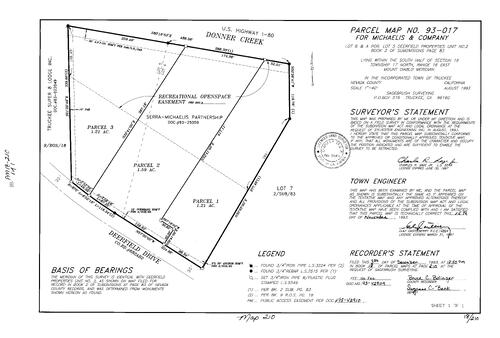 Click to see Parcel Map Book 18, pg. 210 (1993) of Nevada County Recorders Parcel Maps Book 18
