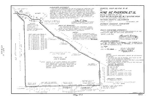Click to see Parcel Map Book 18, pg. 213 (1994) of Nevada County Recorders Parcel Maps Book 18
