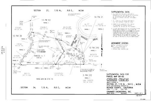 Click to see Parcel Map Book 18, pg. 216 (1994) of Nevada County Recorders Parcel Maps Book 18