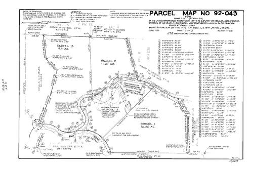 Click to see Parcel Map Book 18, pg. 218 (1994) of Nevada County Recorders Parcel Maps Book 18
