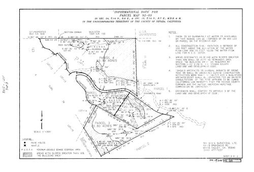 Click to see Parcel Map Book 18, pg. 224 (1994) of Nevada County Recorders Parcel Maps Book 18