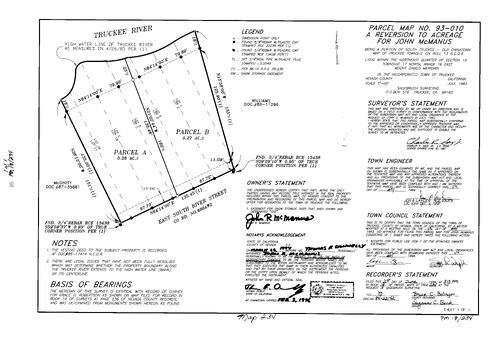 Click to see Parcel Map Book 18, pg. 234 (1994) of Nevada County Recorders Parcel Maps Book 18