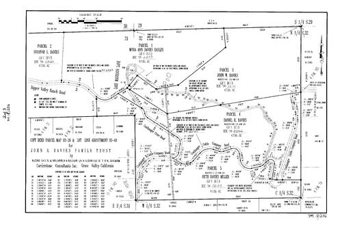 Click to see Parcel Map Book 18, pg. 236 (1994) of Nevada County Recorders Parcel Maps Book 18