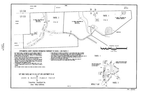 Click to see Parcel Map Book 18, pg. 236 (1994) of Nevada County Recorders Parcel Maps Book 18