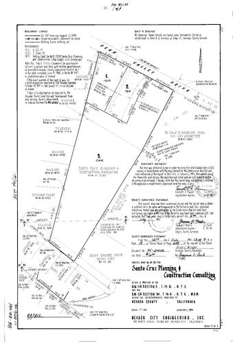 Click to see Parcel Map Book 18, pg. 238 (1994) of Nevada County Recorders Parcel Maps Book 18