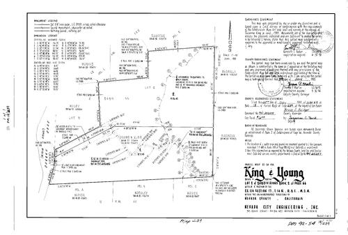 Click to see Parcel Map Book 18, pg. 239 (1994) of Nevada County Recorders Parcel Maps Book 18