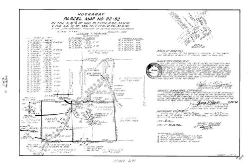 Click to see Parcel Map Book 18, pg. 241 (1994) of Nevada County Recorders Parcel Maps Book 18