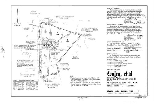 Click to see Parcel Map Book 18, pg. 245 (1994) of Nevada County Recorders Parcel Maps Book 18