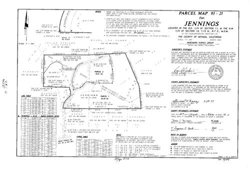 Click to see Parcel Map Book 18, pg. 246 (1994) of Nevada County Recorders Parcel Maps Book 18