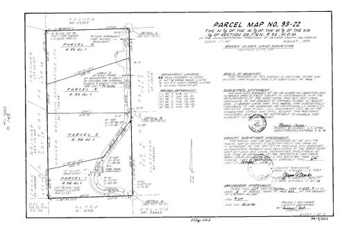 Click to see Parcel Map Book 18, pg. 253 (1994) of Nevada County Recorders Parcel Maps Book 18