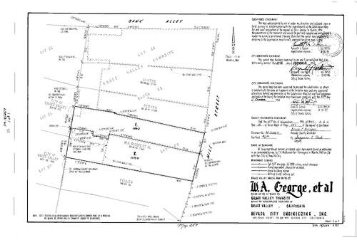 Click to see Parcel Map Book 18, pg. 257 (1994) of Nevada County Recorders Parcel Maps Book 18