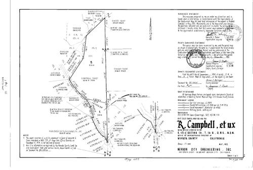 Click to see Parcel Map Book 18, pg. 259 (1994) of Nevada County Recorders Parcel Maps Book 18
