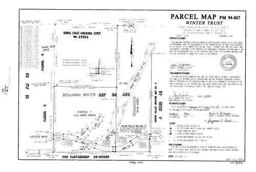 Click to see Parcel Map Book 18, pg. 261 (1994) of Nevada County Recorders Parcel Maps Book 18