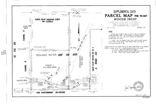 Click to see Parcel Map Book 18, pg. 261 (1994) of Nevada County Recorders Parcel Maps Book 18