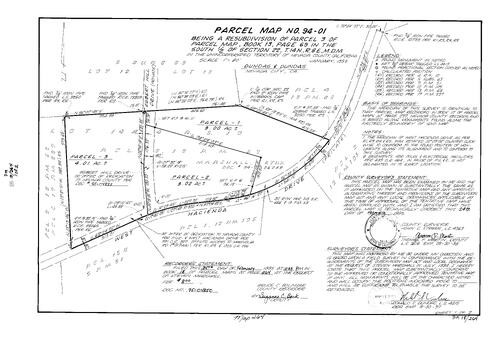 Click to see Parcel Map Book 18, pg. 264 (1995) of Nevada County Recorders Parcel Maps Book 18