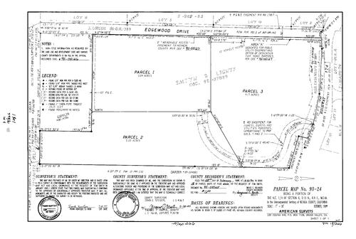Click to see Parcel Map Book 18, pg. 266 (1995) of Nevada County Recorders Parcel Maps Book 18