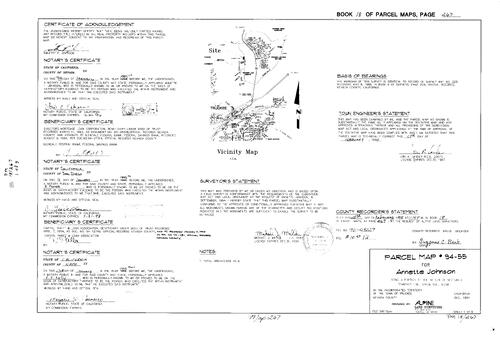 Click to see Parcel Map Book 18, pg. 267 (1995) of Nevada County Recorders Parcel Maps Book 18