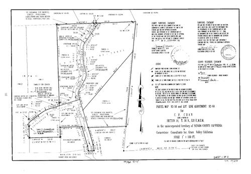 Click to see Parcel Map Book 18, pg. 275 (1995) of Nevada County Recorders Parcel Maps Book 18