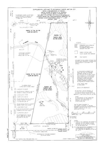 Click to see Parcel Map Book 18, pg. 282 (1995) of Nevada County Recorders Parcel Maps Book 18