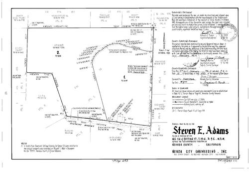 Click to see Parcel Map Book 18, pg. 293 (1996) of Nevada County Recorders Parcel Maps Book 18