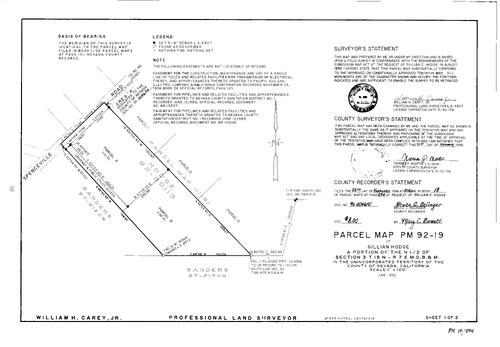Click to see Parcel Map Book 18, pg. 294 (1996) of Nevada County Recorders Parcel Maps Book 18