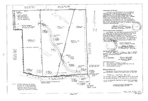 Click to see Parcel Map Book 18, pg. 297 (1996) of Nevada County Recorders Parcel Maps Book 18