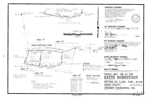 Click to see Parcel Map Book 18, pg. 298 (1996) of Nevada County Recorders Parcel Maps Book 18